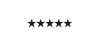 Imagem representando o rating cinco estrelas Morningstar, com 5 estrelas pretas centralizadas.