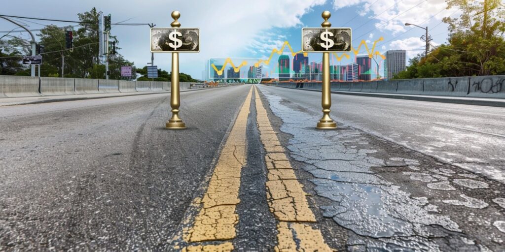 Imagem ilustrando a escolha de fundos de previdência considerando a taxa de administração com gráficos e placas de decisão financeira